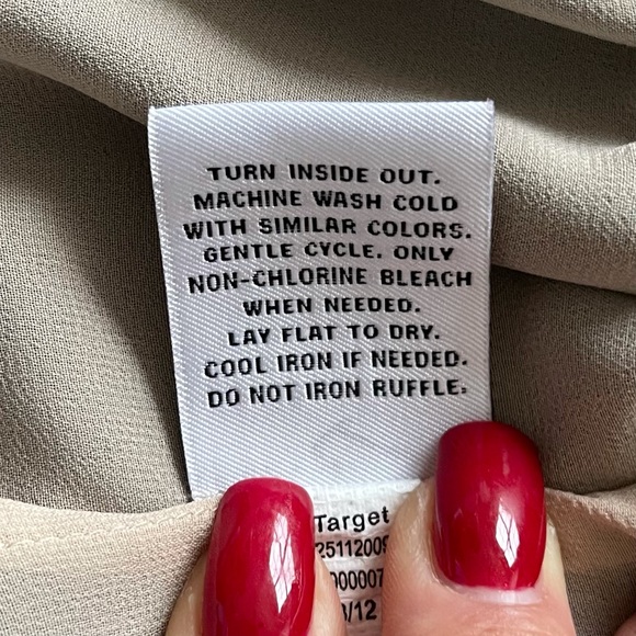 Neiman Marcus/Target Collab Keyhole Ruffled Sleeveless Top Black/Tan M (Women’s) - Picture 6 of 9